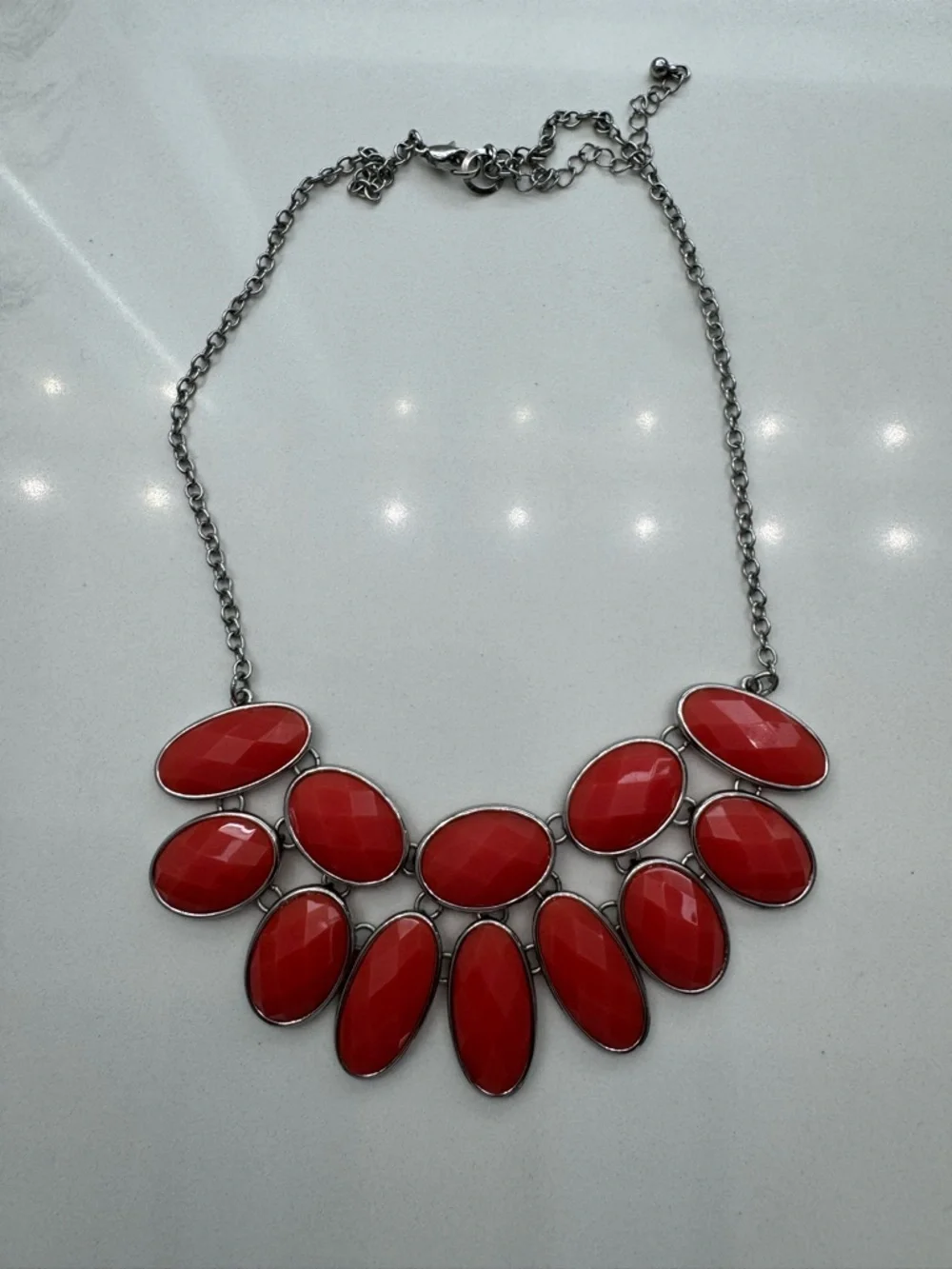 Dark Orange Statement Necklace!